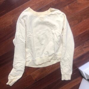 pale yellow brandy melville crewneck